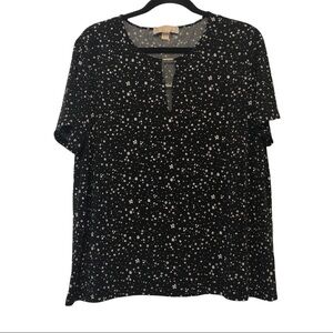 Michael Michael Kors Black & White Floral Patterned Blouse